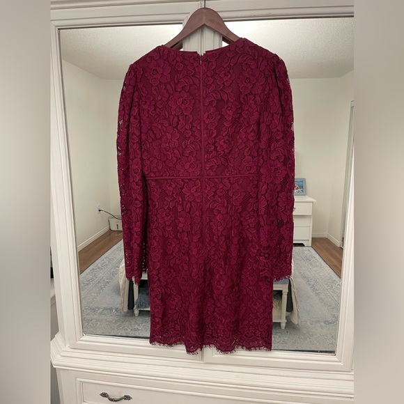 Stunning Raspberry Ever New Lace Dress - Size 8 - Picture 2 of 10